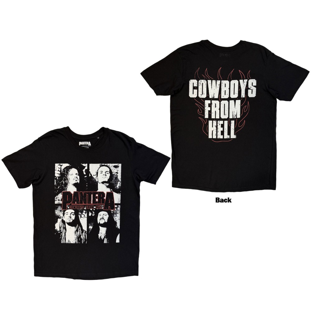 Pantera - Cowboys From Hell Flames Tshirt Homme - Noir